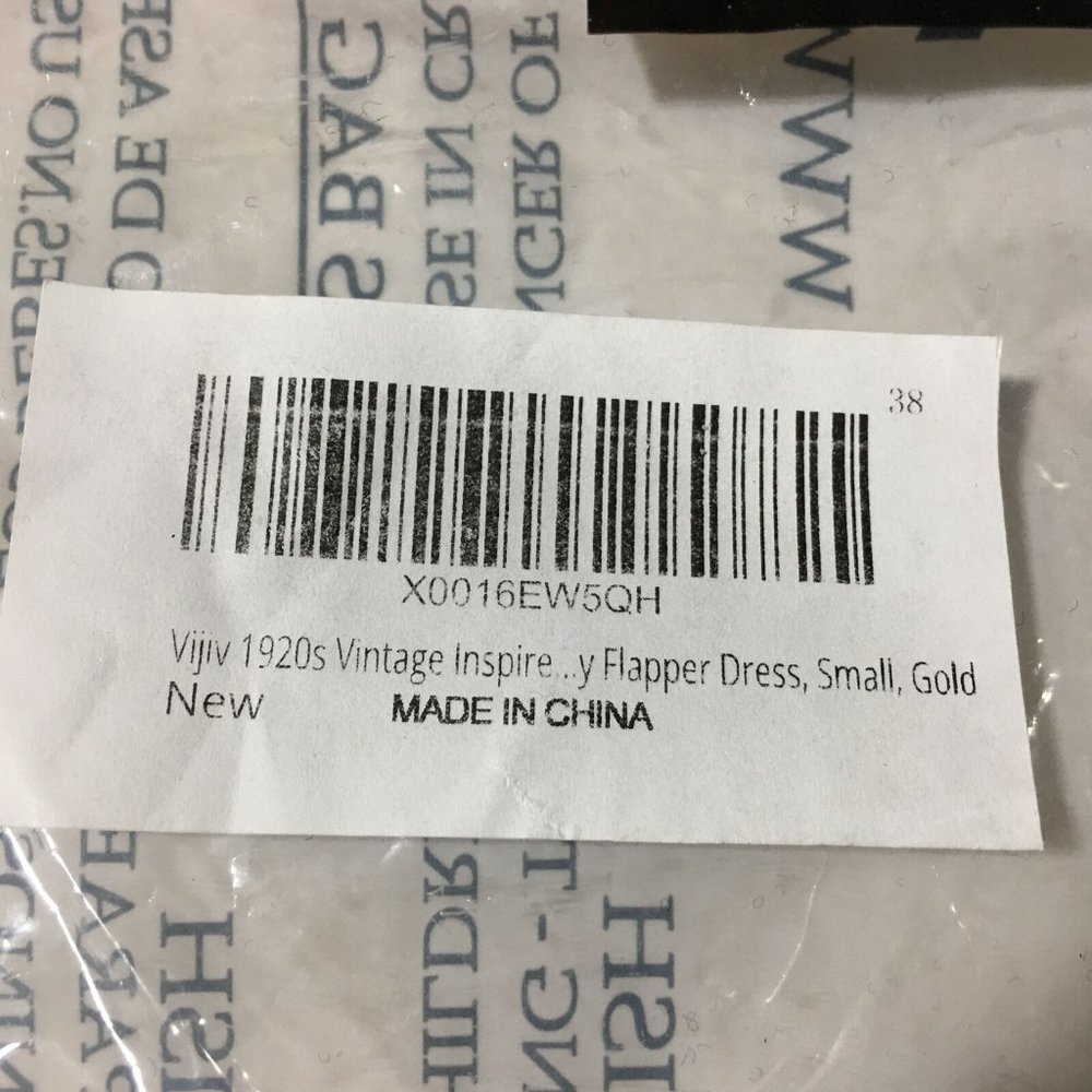 Women's VIJIV 1920s Vintage Inspired Sequin/Fringe Flapper Dress, Size S - Black - Picture 10 of 11